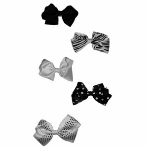 🎀 New Set of 5 Black & White Bows 🎀